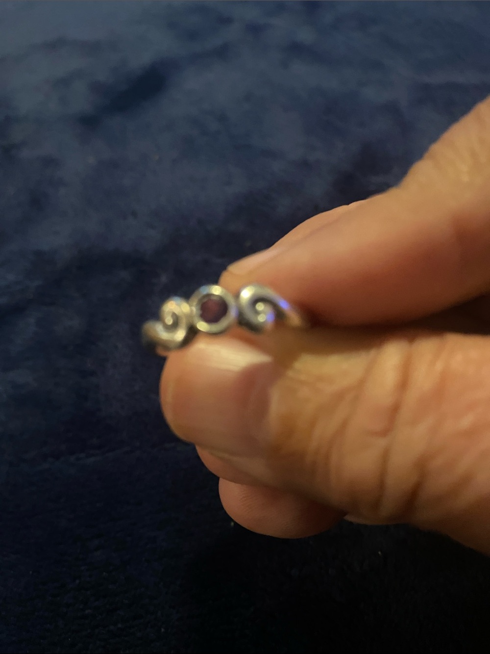 Retired James Avery Sterling Ring with Amethyst Stone